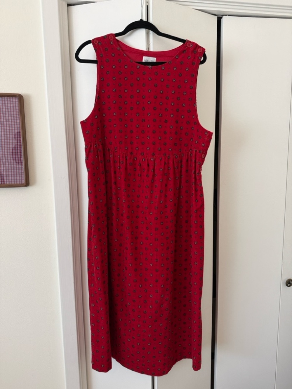 Vintage Sleeveless Corduroy Dress